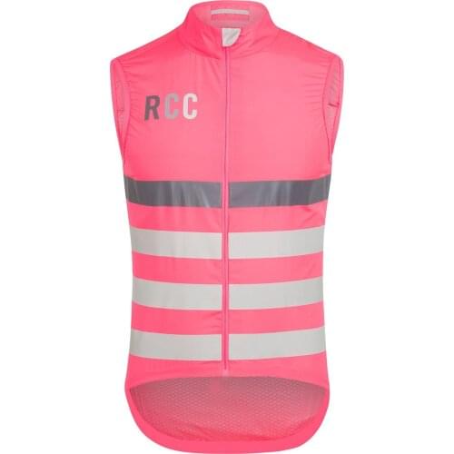 2019 Reflective stripe High vis pink RCC lightweight windproof cycling GILET men or women cycling Windbreak vest mtb wind vest