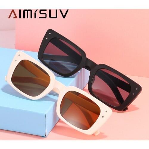AIMISUV Rectangle Womens Sunglasses Fashion 2021 Luxury Brand Design Driving Sun glasses For Female Male UV400 zonnebril dames