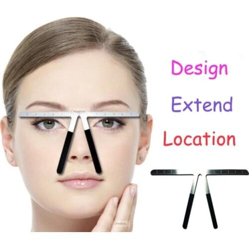 1pc Metal Tattoo Eyebrow Ruler Permanent Makeup Three-Point Position Measure Stencil Grooming Shape tools Balance Ruler