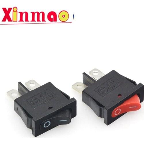 10PCS KCD1-110 10x22mm Black Red Ultrathin Rocker Switch Small Instrument Power Switch 6A 250V 10A 125VAC