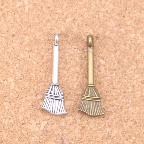 20pcs Charms beson broom 27x10mm Antique Pendants,Vintage Tibetan Silver Jewelry,DIY for bracelet necklace