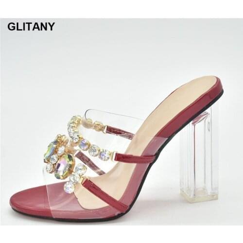 2021 High Heels Sexy Ladies Ladies Dress Shoes Italian Women Shoes Decorated with Rhineston Plus Size Women Shoes 43 Heels Women