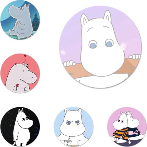 58mm Hippo Cute Icons Pins Badge Decoration Brooches Metal Badges For Clothes Backpack Decoration