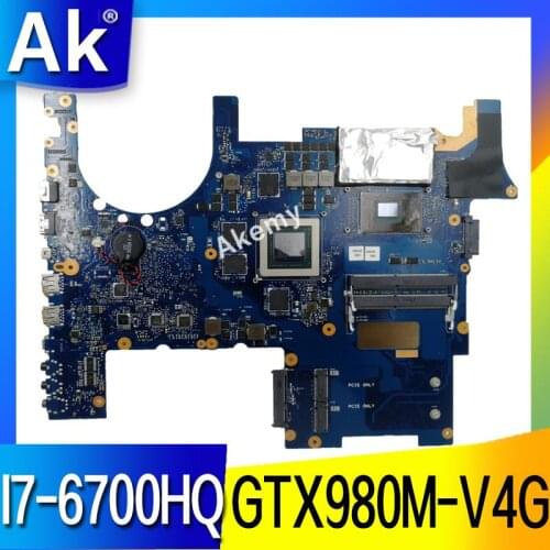 AK ROG G752VY Laptop motherboard For Asus G752VY G752V G752 Test original mainboard I7-6700HQ GTX980M-V4G
