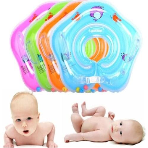 Swimming Baby Pools Accessories Baby Inflatable Ring Baby Neck Inflatable Wheels for Newborns Bathing Circle Safety Neck Float