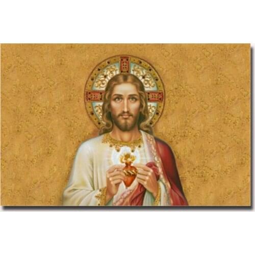 Sacred Heart of Jesus 5D Full Diamond Painting Square Cross Stitch Home Decoration Diamond Embroidery Not folding canvas