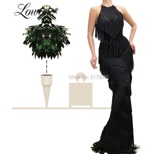 Tassel Black Formal Evening Dress 2019 Custom Made Mermaid Prom Party Dress Islamic Dubai Saudi Arabic Long Formal Evening Gowns