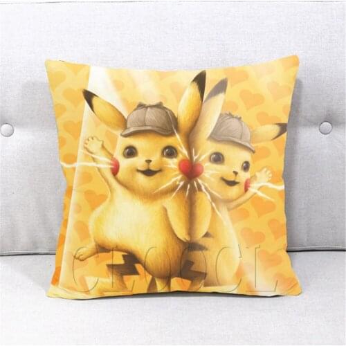 Anime Pillow Case Decoration Pikachu 3D Printed Polyester Pillowcase Cartoon Plush Throw Pillow Home Car Kid Room Pillows Covers