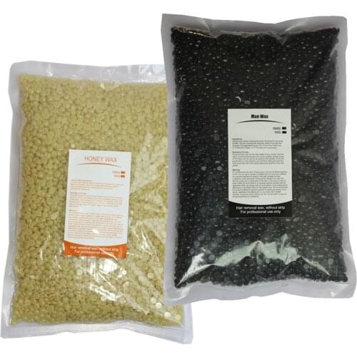 2Bags Hard Wax Bead Beans Granule Waxing Body Hair Removal Depilatory 1000g