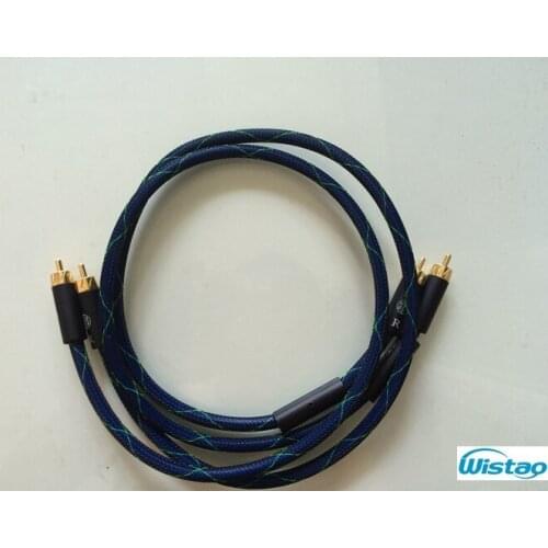 IWISTAO HIFI RCA Signal Cable Audio US DISITING 6N OFC Cables Carbon Fiber Sheath SLK Terminal 0.5 to 2m Free Shipping