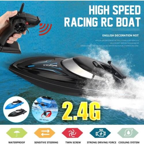 JJRC 2.4G 48KM/H Electric Racing RC Boat Ship Remote Control High Speed Kids Child Toys Gift Water Sports Radio-controlled Boat