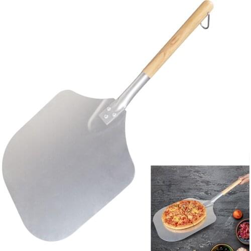 Shovel Suitable For Baking Aluminum Pizza Peel With Detachable Handle Bread Wood 12 Inches Spiral Pattern Kitchen Tools