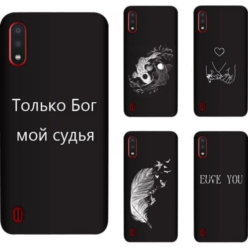 Soft Silicone TPU For Samsung Galaxy A01 Case Back Cover Painting Matte Phone Cases Funda