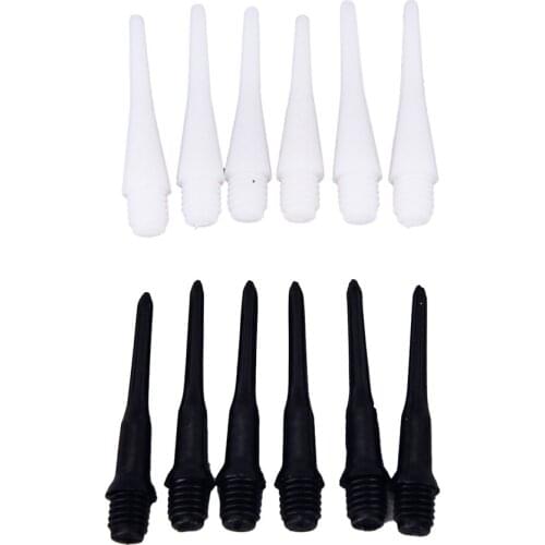 50PCS White/black Durable Soft Tips Points Needle Replacement Set For Electronic Dart Dia 45mm