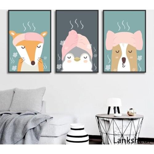 Baby Nursery Wall Art Canvas Poster And Print Cartoon Painting Nordic Kids Decoration Picture Children Bedroom Home Decoration