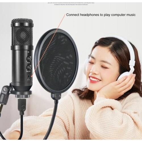 Desktop USB Microphone Computer Laptop Handheld HiFi Sound Microphone Flexible Tube Neck Adjustable PC Mic for Live Streaming