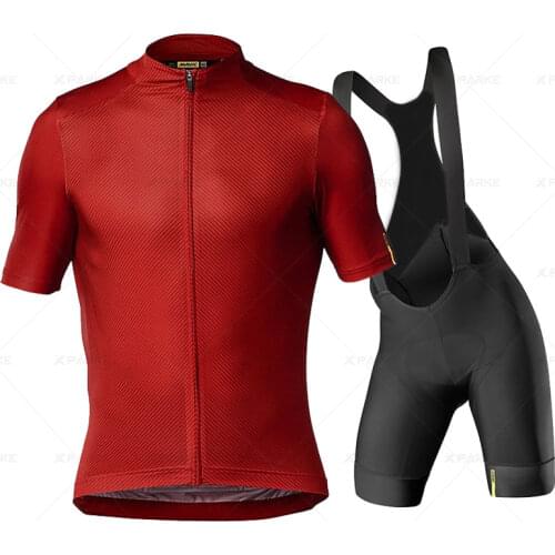 2020 New MAVIC Summer Cycling Jersey Set Breathable Team Racing Sport Bicycle Jersey Mens Cycling Clothing Short Bike Jersey
