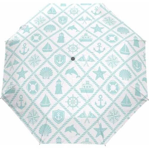 Beautiful Design Creative Automatic Umbrella Rain Women Umbrellas Three Folding Paraguas Anti-UV Sun/Rain Cute Umbrella Parasol