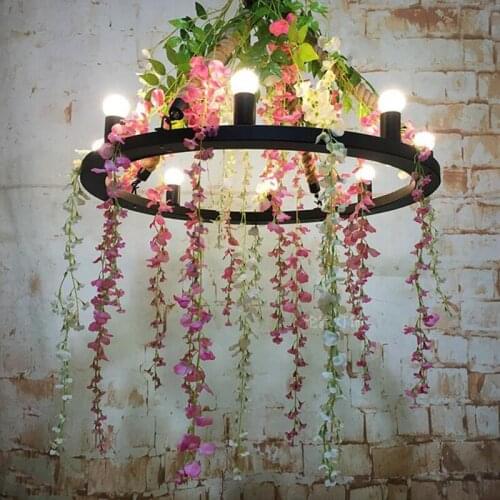 Lighting industry wind creative bar restaurant hemp rope chandelier personality clothing store hot pot shop plant chandelier