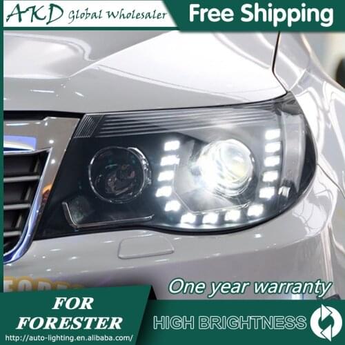Headlights For Car Subaru Forester 2008-2012 DRL Day Running Light Head Lamp LED Bi Xenon Bulb Fog Lights Tuning Car Accessory