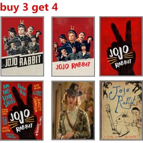 Jojo Rabbit poster Home Decoration Stickers Posters Wall Stickers White copper board paper