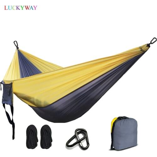 Outdoor Single Hammock Portable Parachute Cloth 2 Person hamaca hamak rede Garden hanging chair sleeping travel swing hamac