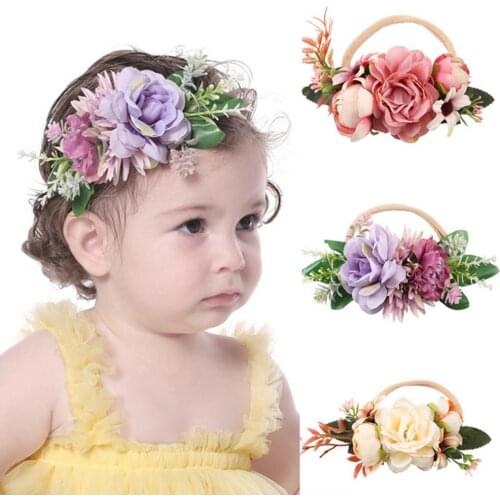Rustic Bridesmaid Hair Flower Headbands Wedding Hair Accessories Bridal Flower Crown Headpieces Bridal Flower Girls Garland