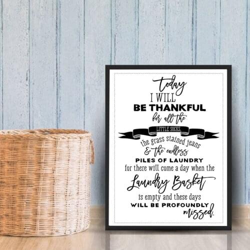 Laundry Room Print Black and White Quote Sign Wall Art Picture Poster Homemaker Gift Decor Canvas Painting