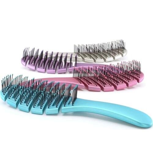 DREWTI Hollow Women Hair Brush Scalp Massage Comb Hairdressing Styling Tool Hairbrush