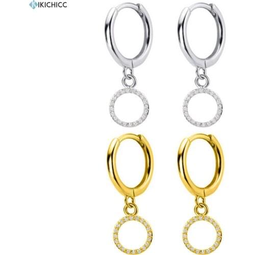 Kikichicc 2020 925 Sterling Silver 11.5mm Round 0 Drop Earring Crystal Pendiente Women Piercing Jewelry in 2020 Fashion