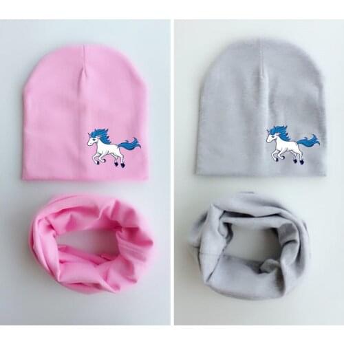 1 Set Autumn Winter Crochet Baby Hat Girl Boy Beanie Cap Children Hats Toddler Kids Hat Scarf Collars,gorros unicorn invierno