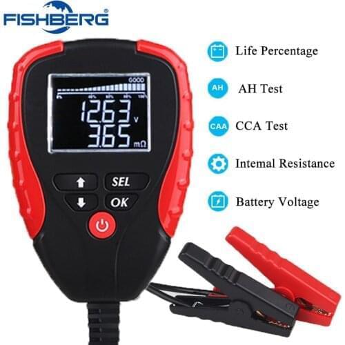Digital 12V Car Battery Tester AH CCA Mode Automotive Battery Load Analyzer Tester Vehicle Battery Diagnostic Tool