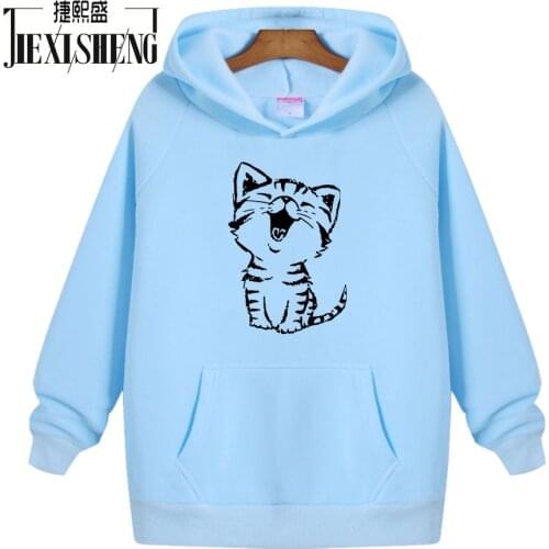 Funny Hello Letter printing Women Hoodies Sweatshirt Autumn winter Flocking Keep warm Long Sleeve hooded Loose Pullover