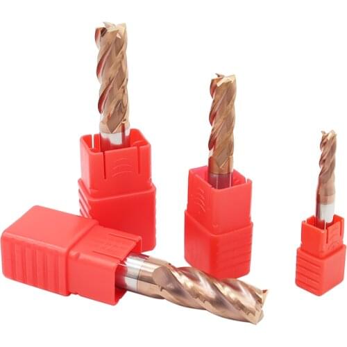 HRC60 Carbide milling cutter 4Flute HRC60 Tungsten Steel End Mills Router Bits cnc Milling Tools