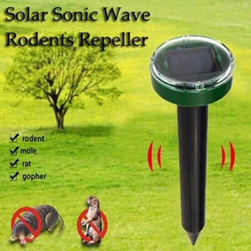 Eco-Friendly Solar Power Ultrasonic Mouse Repeller Solar Powered Electric Insect Repellent Device for Garden Yard