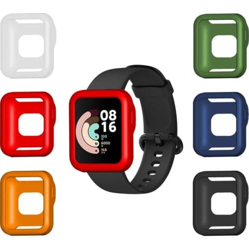 Protective Case for Xiaomi Mi Watch Lite Global Version Silicone Shell Protector Frame Cover for Redmi Watch Bumper Accessories
