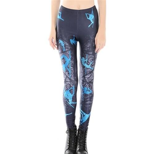 DOUBCHOW Womens Pole Dance Digital 3D Print Leggings Pants Maiden Spandex Shiny Stretchy Leggings Costume Skinny Footless 2XL