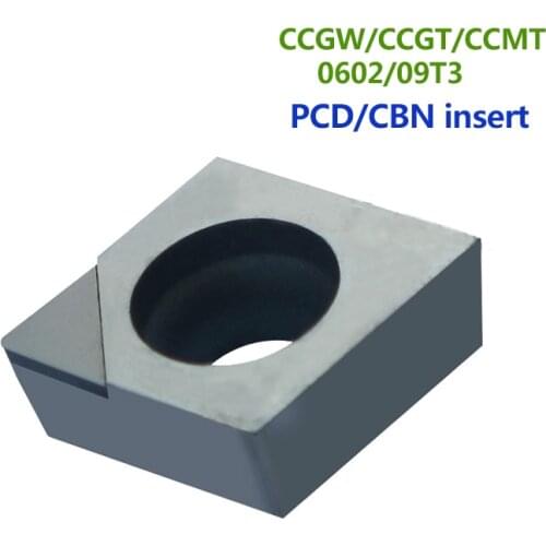 2PCS PCD CBN insert CCGW CCMT CCGT 060202 060204 09T302 09T304 diamond insert lathe cutter turning tool for hardened steel