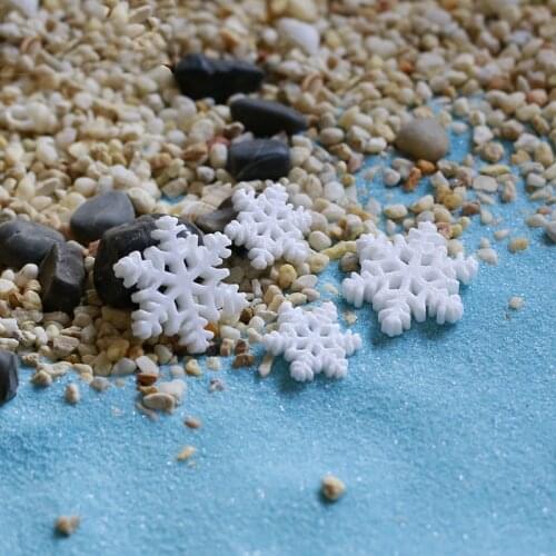 10PC Christmas Snowflake Fairy Garden Decorate Miniature Micro Landscape Resin Crafts Bonsai Figurine Terrarium Accessories