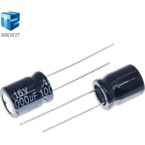 10PCS Higt quality 16V1000UF 10*13mm 1000UF 16V 10*13 Electrolytic capacitor