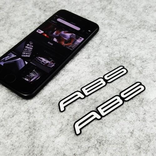 2pcs/lot LuLuSticker #076 9x1.2cm ABS Antilock Brake System Reflective Car Stickers and Decals Car Modification ABS Braking Mark