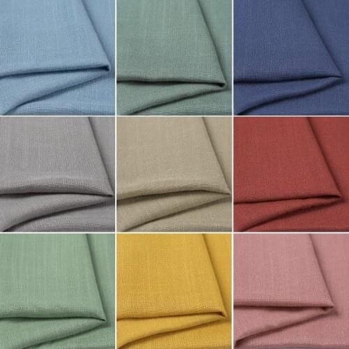 2-Way-Stretch Slub Linen Viscose Fabric,Cotton Linen Fabric,Rayon Fabric for Dress,Black White Blue Yellow Green by the meter