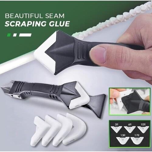 5 In 1 Silicone Remover Sealant Smooth Scraper Multifunctional Grout Scraper Kit Hand Tool Kitchen Bathroom Window Accessories
