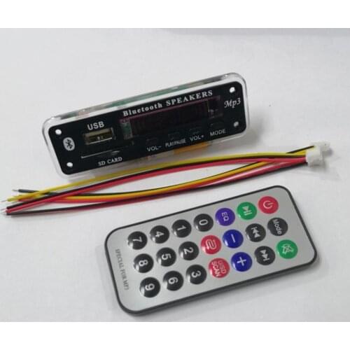 Car Speaker Module FM Radio USB SD Card Wireless Bluetooth 5.0 MP3 Decoder Board Power-off Memory