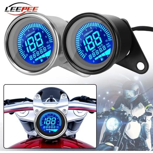 Motorcycle Digital Speedometer Tachometer Indicator Retro Odometer Cafe Racer Scooter ATV Meter Replacement Moto Accessories