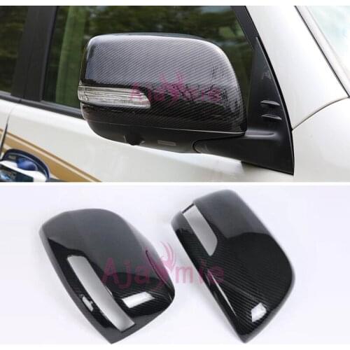 For Toyota Land Cruiser 150 Prado LC150 FJ150 2010-2018 Carbon Fiber Color Rearview Mirror Cover Side Wing Cap Case Accessory