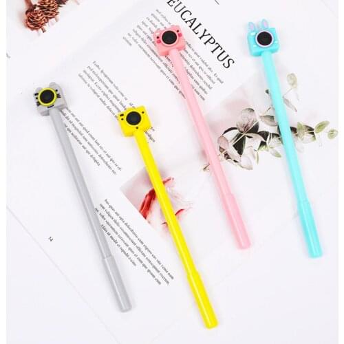 Cartoon Camera Ink Gel Pen Writing Marker Student School Office Stationery Gift Portable Non-toxic Smooth Writing Camera Design
