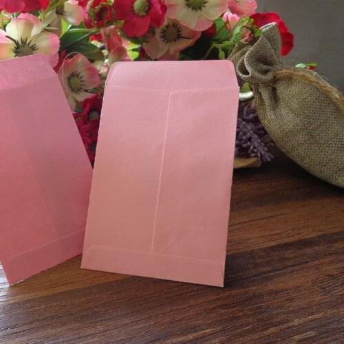 20pcs LightPink Retro Blank Paper Envelopes Invitation Envelope Gift Card Stationery for Party Favor Paper Bag 7x10cm+1.5cm