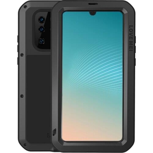LOVEMEI Dirt-resistant Anti-knock Metal Aluminum Case Cover with Gorilla Glass for Huawei P30 Pro Heavy Duty Protection Case