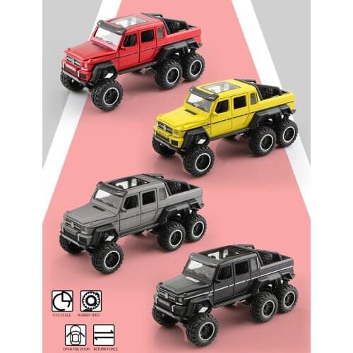 XINAO Six-wheel Pickup Truck Model And Spare Tire Alloy Car 1:32 Scale Simulation Toy Car Boy Collection Decoration Gift Model